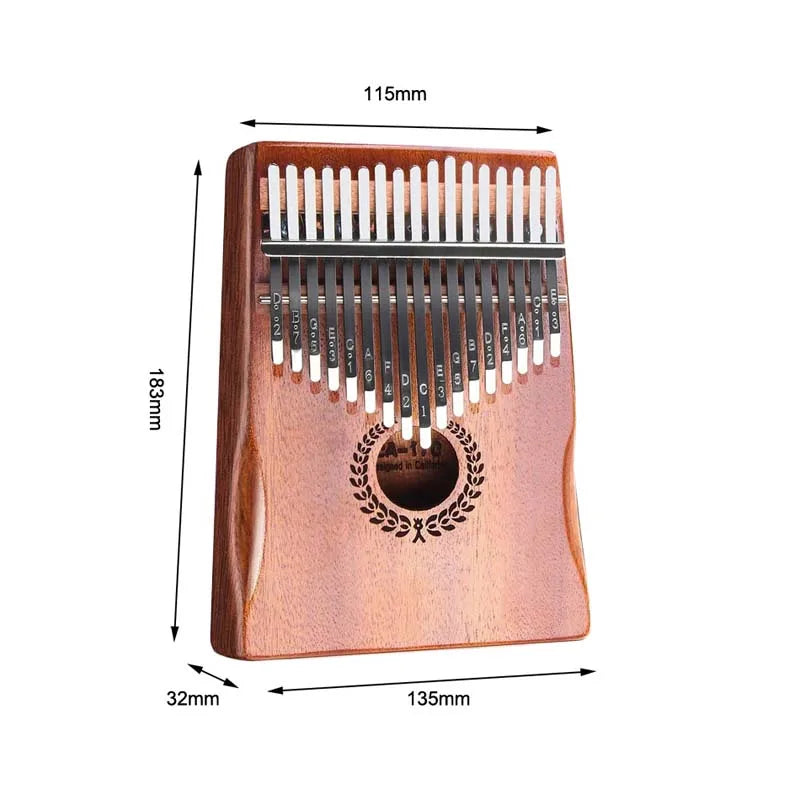 17 Keys Kalimba Thumb Piano Keyboard Personal Musical Instrument With Accessories For Performance Great Present Christmas Gift