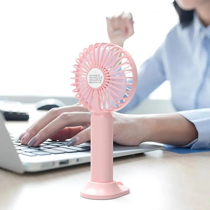 Portable Fan Office Desktop Multifunctional Folding Headed Small Electric Fan USB Mini Portable High Wind Pocket Fan