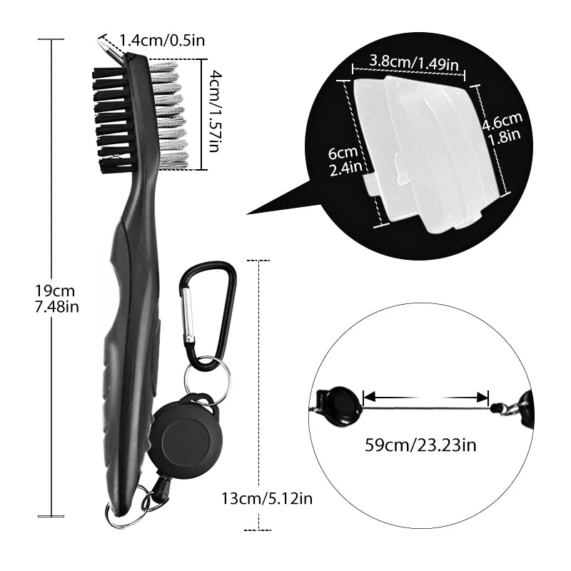 Golf Cleaning Brush For Club With Carabiner Groove Sharpener Cleaner Multi Style Drop Ship