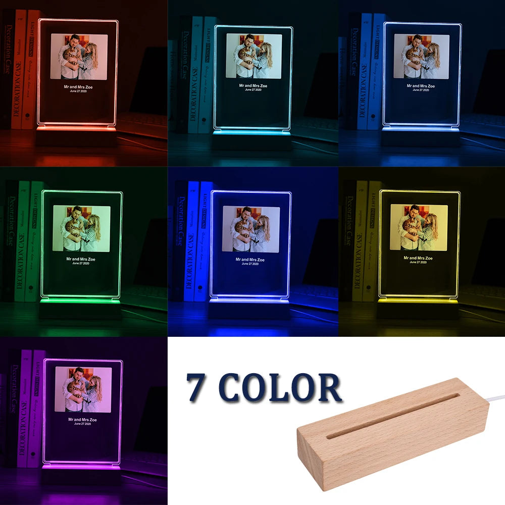 Personalized 3D Lamp Custom Photo/Text With Instagram Style 3D Led Lamp For Valentine's Day Wedding Anniversary Birthday 3D Lamp