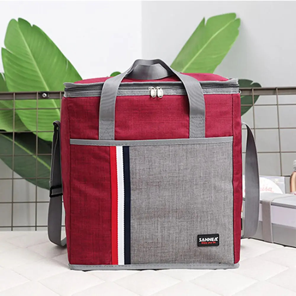 Large Capacity Aluminum Film Inside Handbags Thermal Insulated Waterproof Lunch Bags Food Storage Box Cooler Bag Picnic Bag