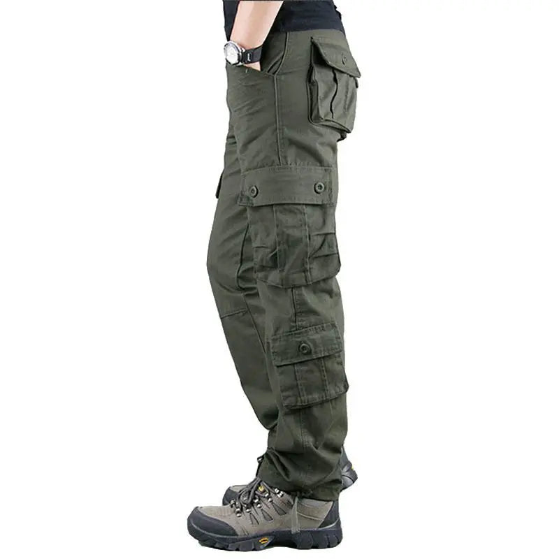 Men Cargo Pants Loose Army Tactical Pants Multi-pocket Trousers Pantalon Homme Big Size Male Military Mens Overalls