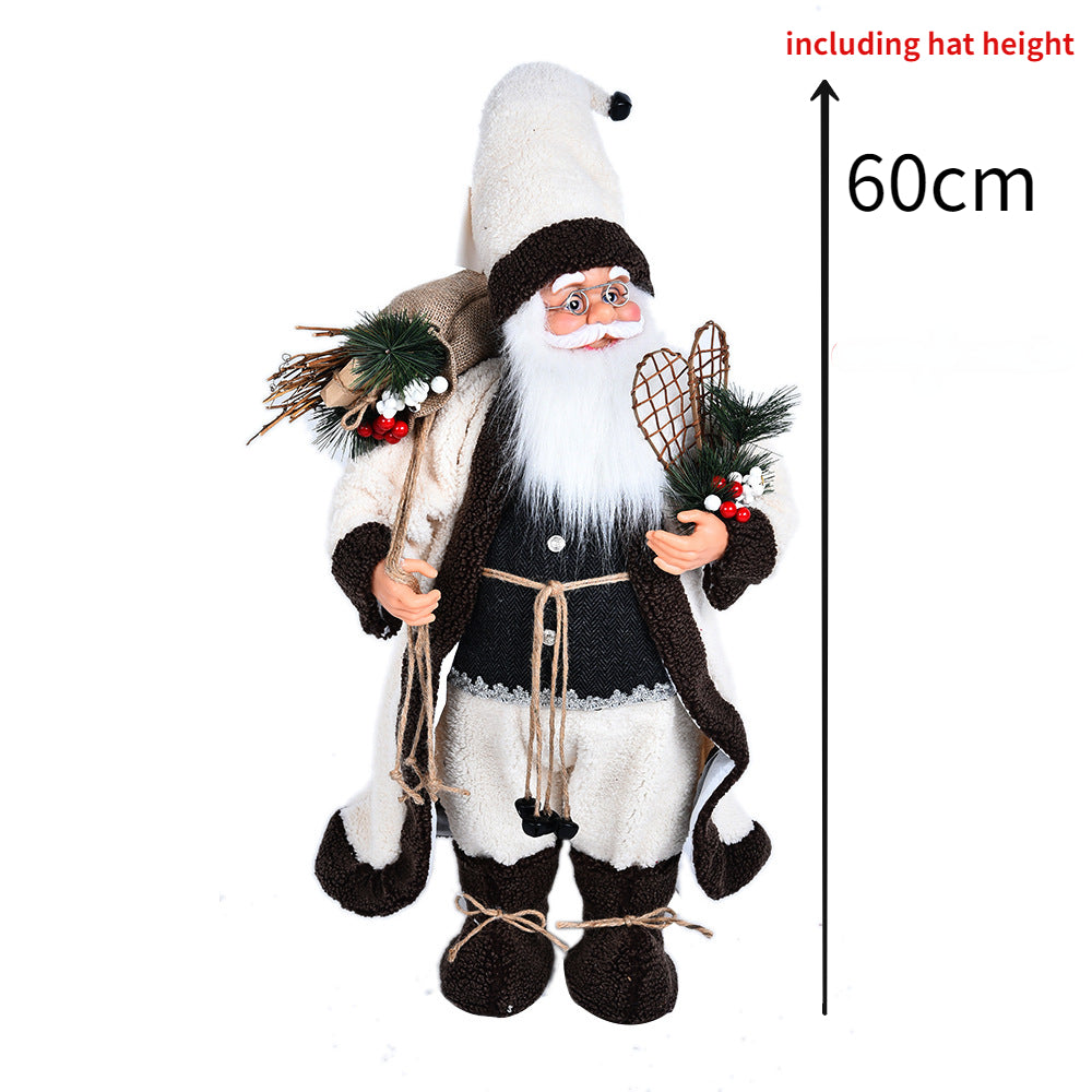 60cm Large Santa Claus Merry Christmas Decorations for Home Happy New Year Santa Claus Doll Window Decorations Home gift