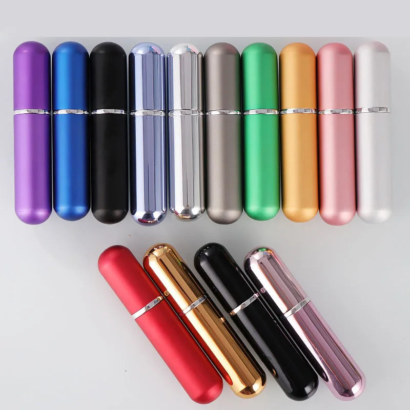 1PC 5ml Portable Mini Perfume Glass Bottle Travel Aluminum Spray Atomizer Empty Metal Parfume Atomiser Sprayer