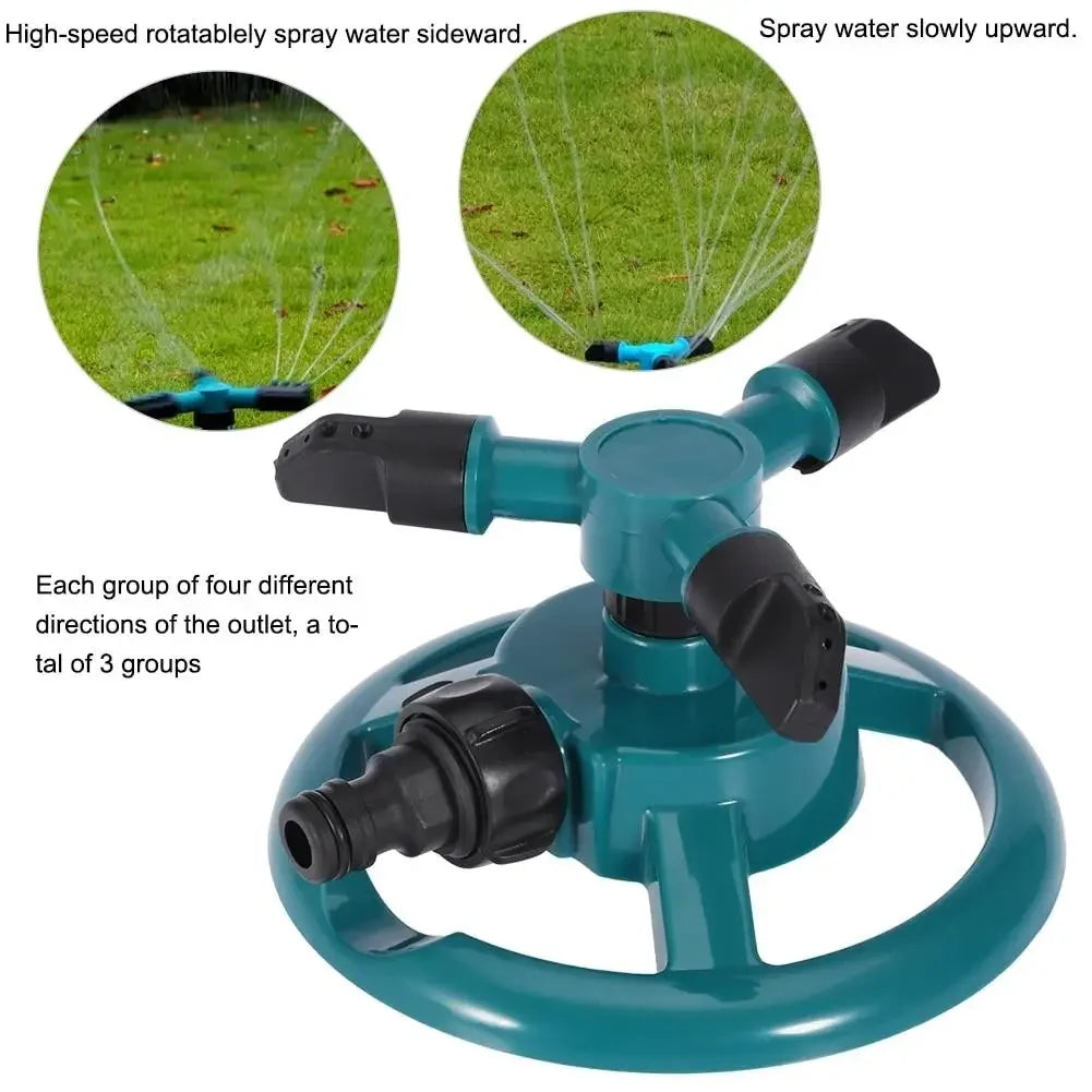 Automatic Sprinkler 360 Degree Automatic Rotating Water Spray Sprinkler Nozzle Garden Lawn Garden Watering Irrigation Supplies