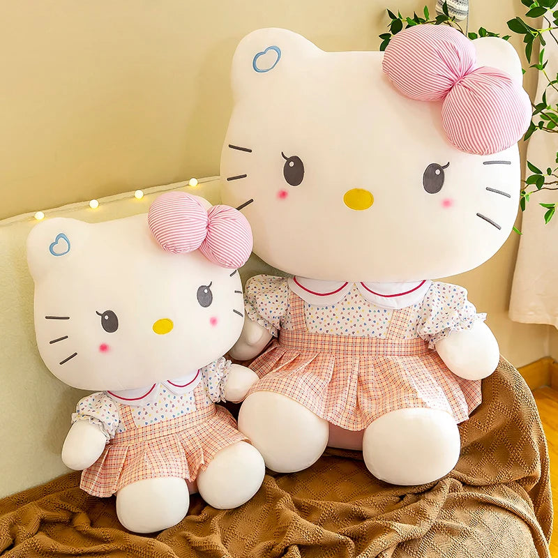 20-70cm Big Size Sanrio Hello Kitty Plush Toys Anime Peripherals Movie KT Cat Kawaii