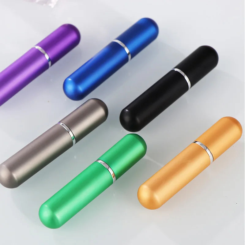 1PC 5ml Portable Mini Perfume Glass Bottle Travel Aluminum Spray Atomizer Empty Metal Parfume Atomiser Sprayer