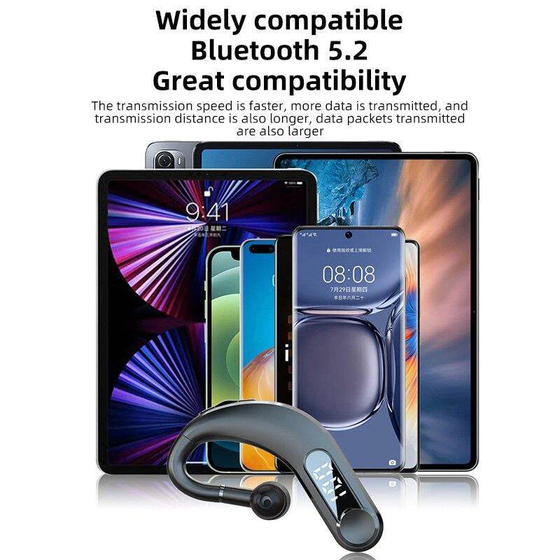 5.2 Bluetooth Earphone long battery life Wireless Earphone Handsfree Sports Earbuds with Mic LED display