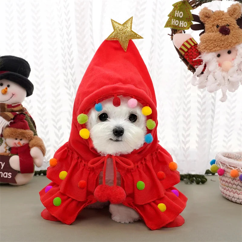 Dog Christmas Costume Dogs Elk Santa Claus Dog Cats Coat Hoodies Christmas Dogs Costume