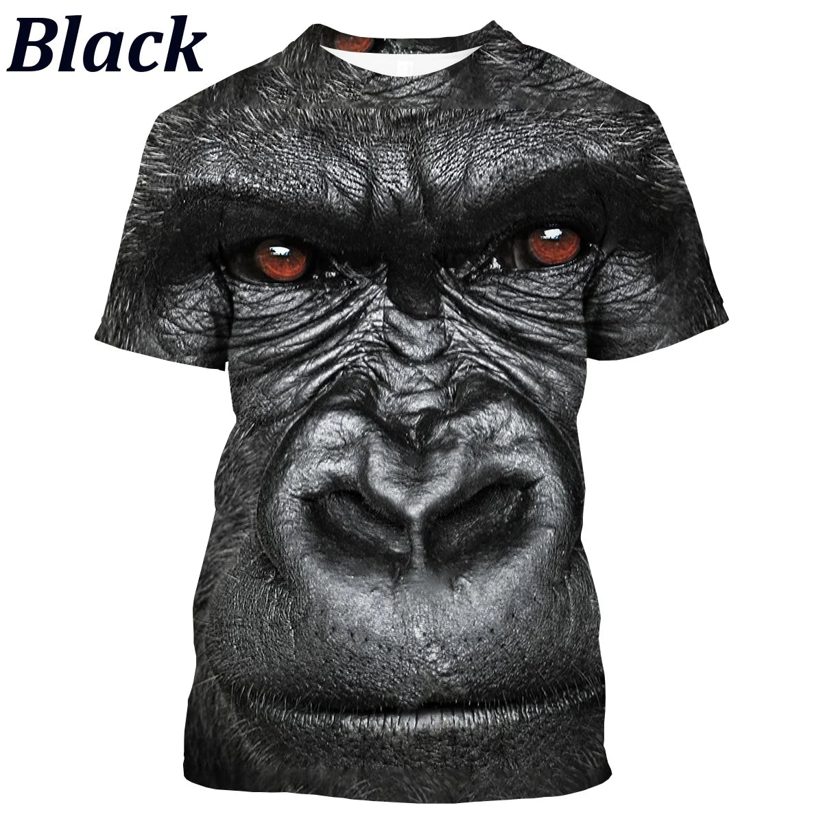 New Fashion Parody Gorilla Fun Monkey 3D Printed T-shirt Men's and Women's Summer Casual Short Sleeved Animal Shirt Top