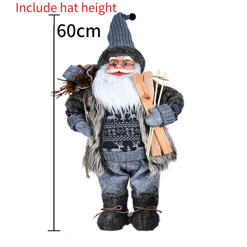 60cm Large Santa Claus Merry Christmas Decorations for Home Happy New Year Santa Claus Doll Window Decorations Home gift