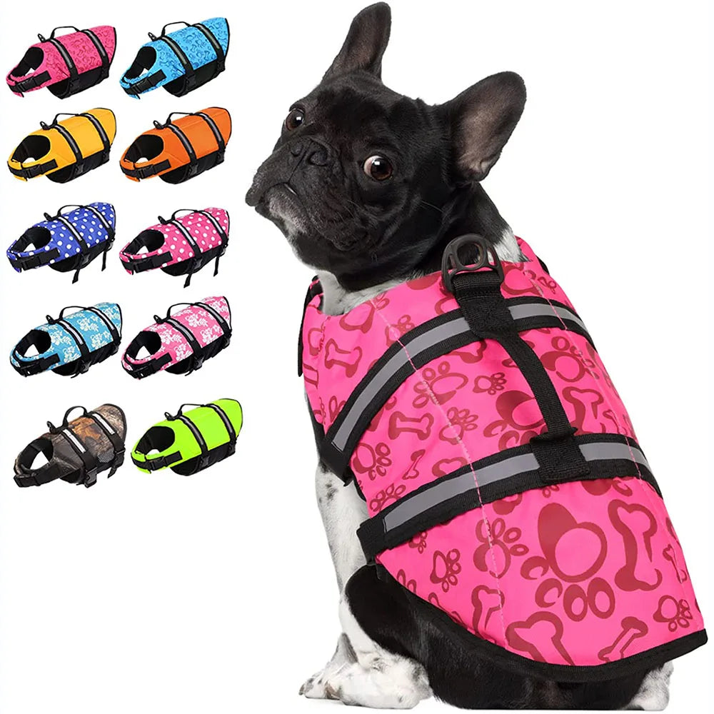 Dog Life Jacket Dog Life Vest for Swimming Beach Boating with High Buoyancy Summer Dog Flotation Vest for Small Medium Large Dog