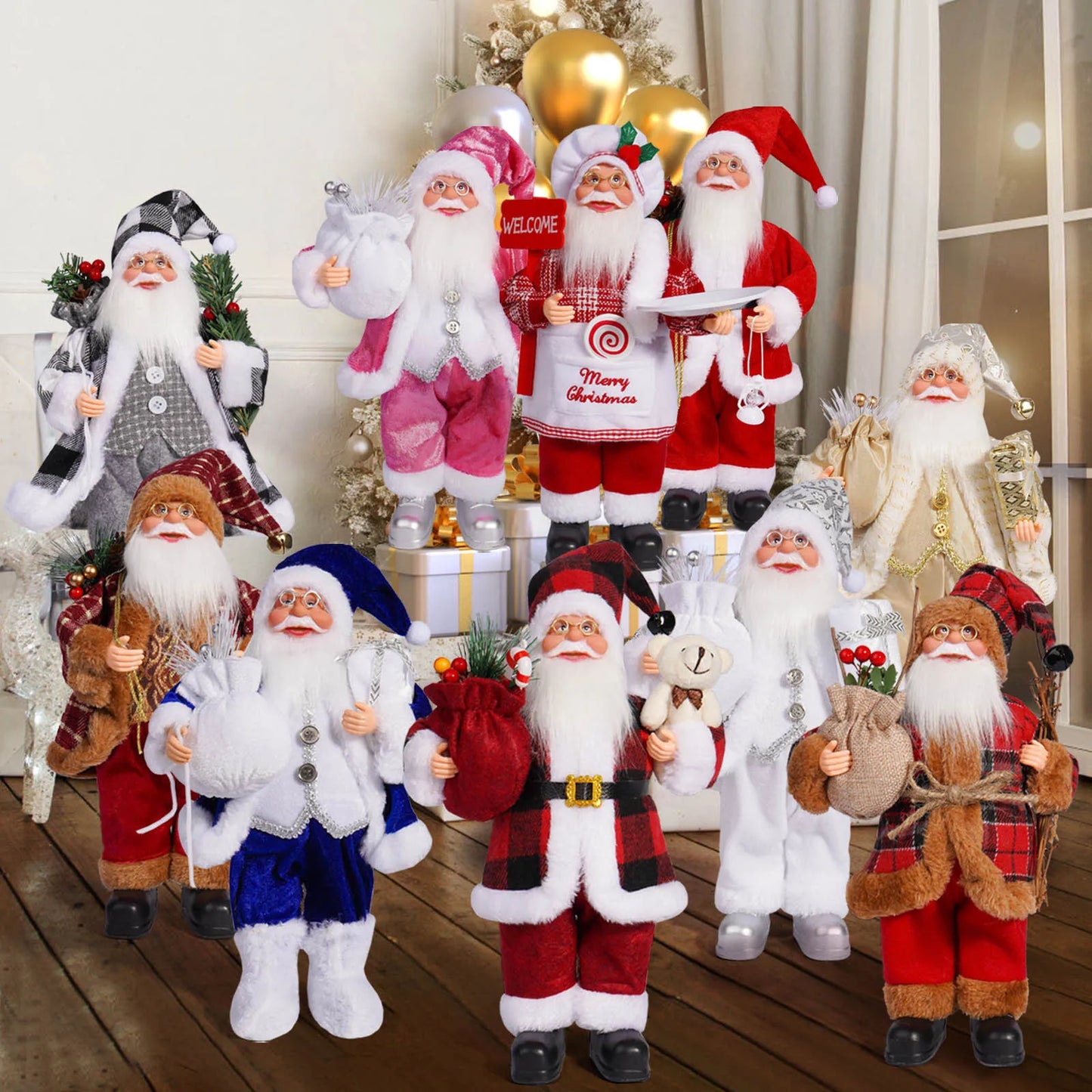 Santa Claus Doll Children Doll Xmas Gift Christmas Tree Decorations 2024