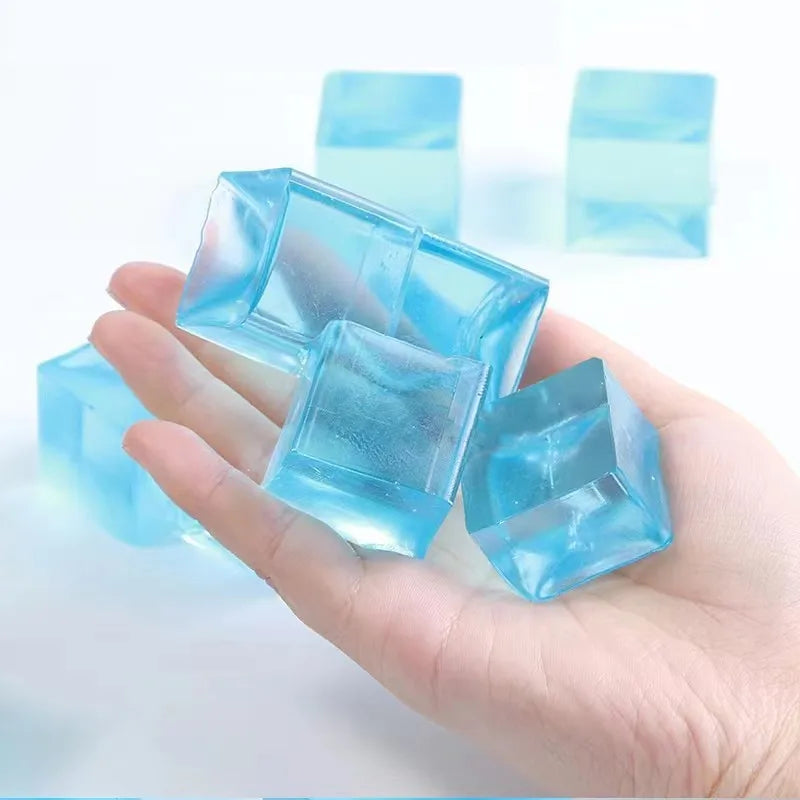 Fidget Toy Mini Squishy Toys Mochi Ice Block Stress Ball Toy Kawaii Transparent Cube cat paw fish Stress Relief Squeeze Toy