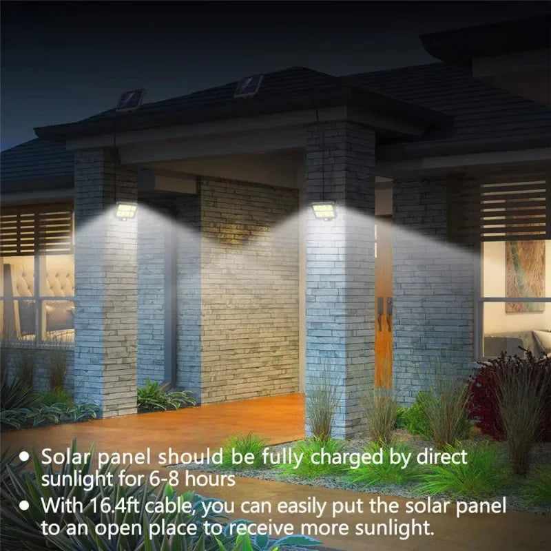 Solar LED Light COB Motion Sensor LED Yard Garden Solar Wall Light Power Supply Waterproof Home Outdoor Door Light