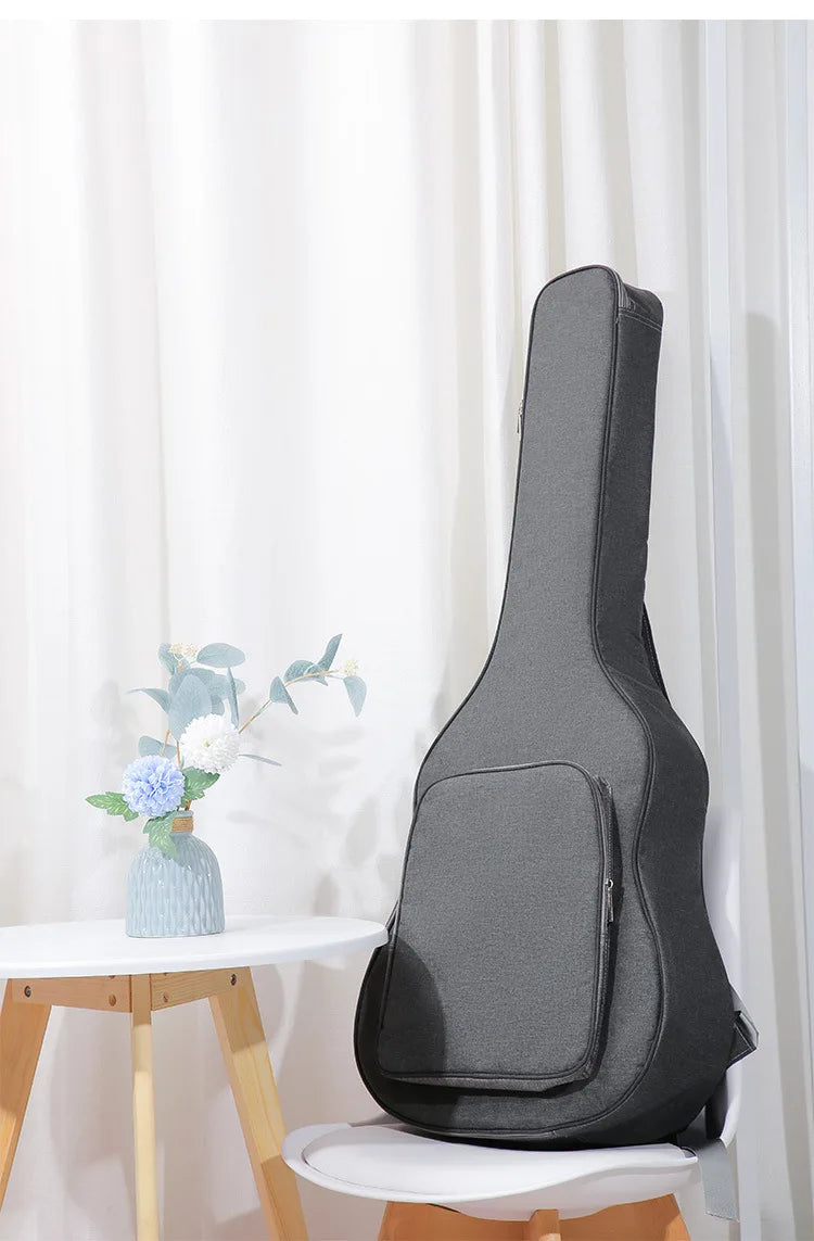 Oxford Fabric Waterproof Guitar Case Double Shoulders Padded Backpack 21-41in Guitar Bass Musical Instrument Carry Bag