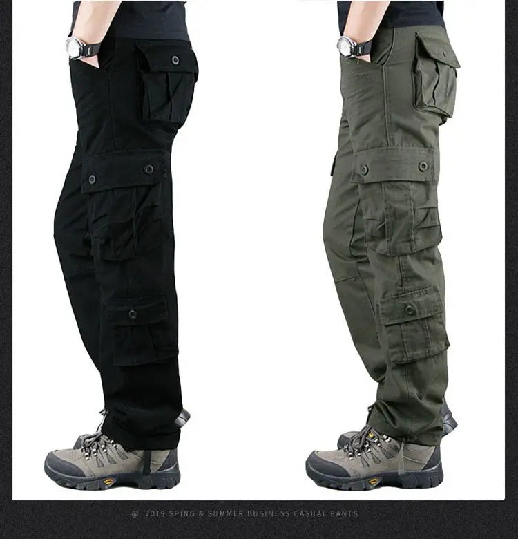 Men Cargo Pants Loose Army Tactical Pants Multi-pocket Trousers Pantalon Homme Big Size Male Military Mens Overalls