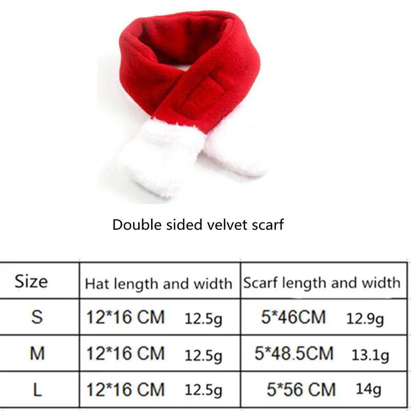 Christmas Dog Scarf Hat Santa Claus Dog Cat Costumes Hat Warm Pet Cosplay Costume Christmas Clothes Pet Clothes