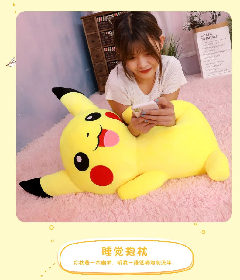 Pokemon Kawaii Pikachu Pillow Super Soft Large Size Plush Toy Sleeping Doll Pillow Sleeping Girl Birthday Gift Toy For Children