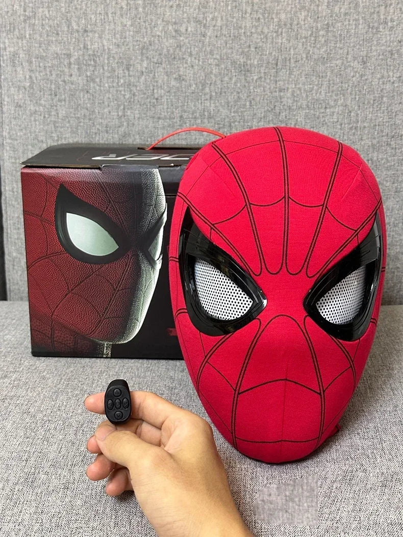 New Spider man no Way Home Spider Man Mask Luxury Helmet Rechargeable Remote Eyes Movable Mask Cosplay Decoration Toys