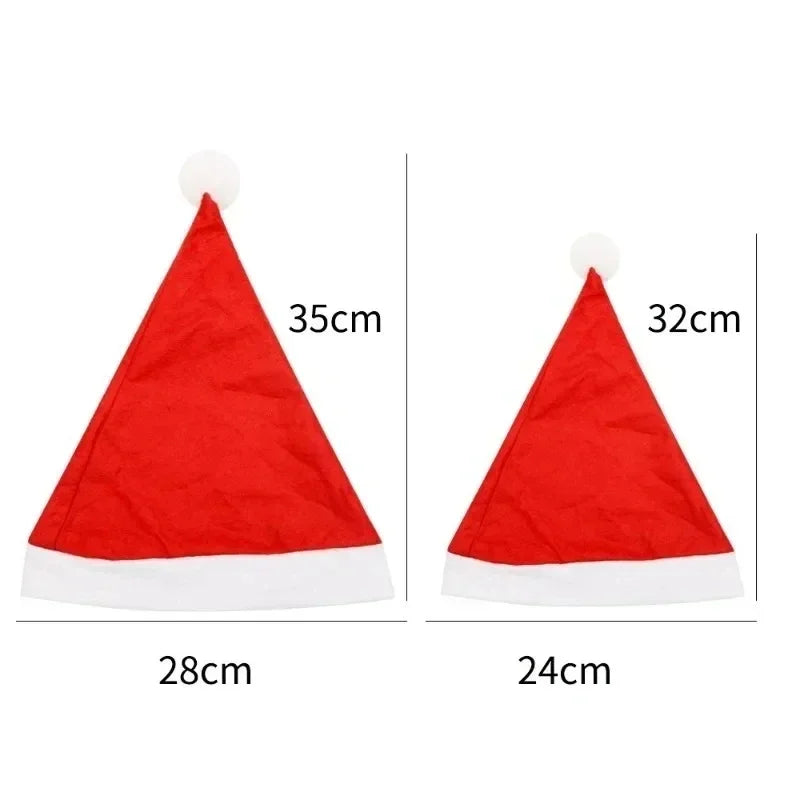 Christmas Hats for Adults Kids Non-woven Fabric Santa Claus Xmas Hats Cap Merry Christmas