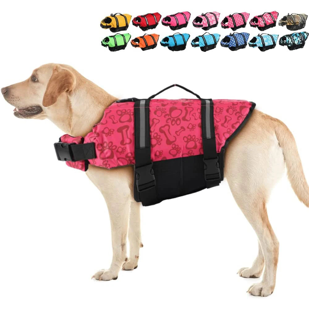 Dog Life Jacket Dog Life Vest for Swimming Beach Boating with High Buoyancy Summer Dog Flotation Vest for Small Medium Large Dog