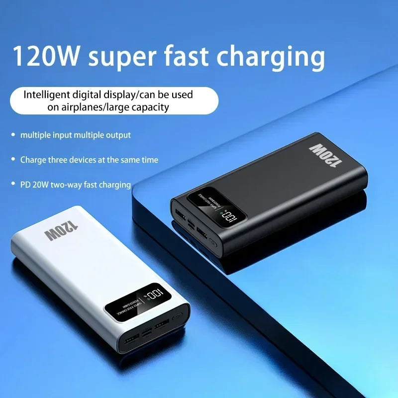 Xiaomi 200000mAH 120W Power Bank Super Fast Charging Battery High Capacity Digital Display Power Bank For Iphone 15 14 Xiaomi