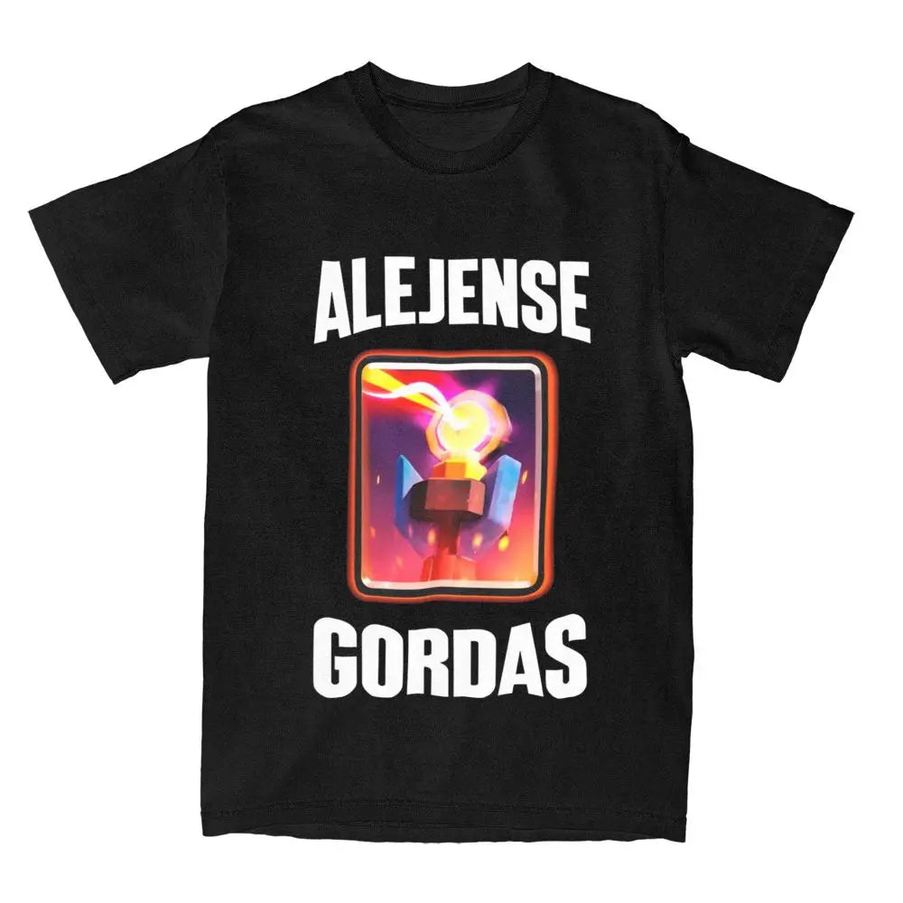 ALEJENSE GORDAS T Shirt Summer Streetwear T Shirts 100% Cotton Harajuku T shirt For Men Short-Sleeved Casual Tees