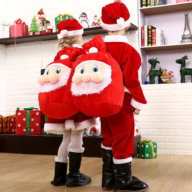 Baby Girls Boys Christmas Cosplay Santa Claus Costume For Kids Xmas Clothes Party Dress