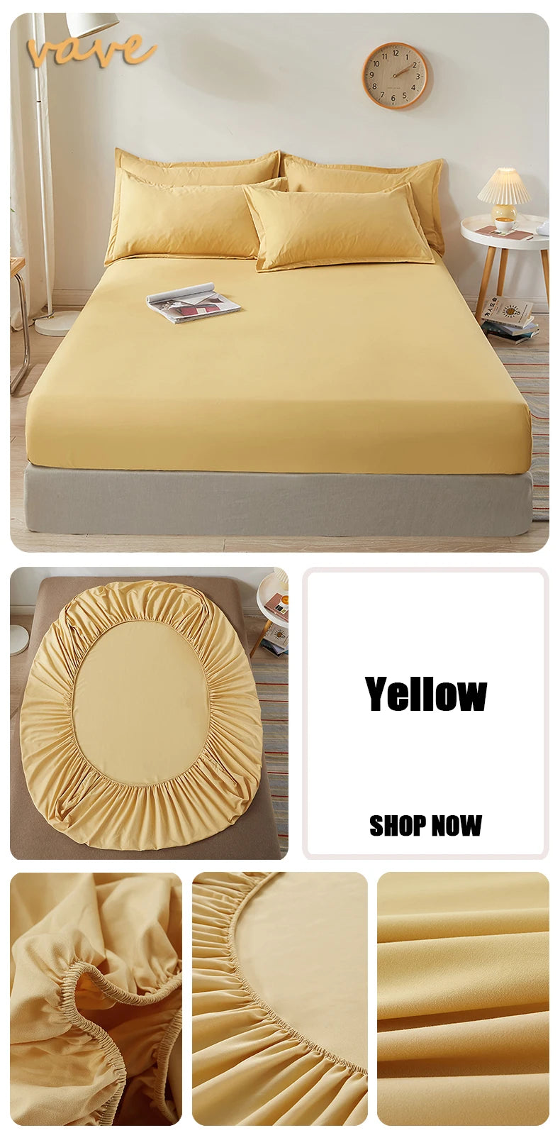 Bed Sheet with Elastic and Anti-slip Adjustable Mattress Cover for Single Double King Queen Bed 100% Cotton Fitted