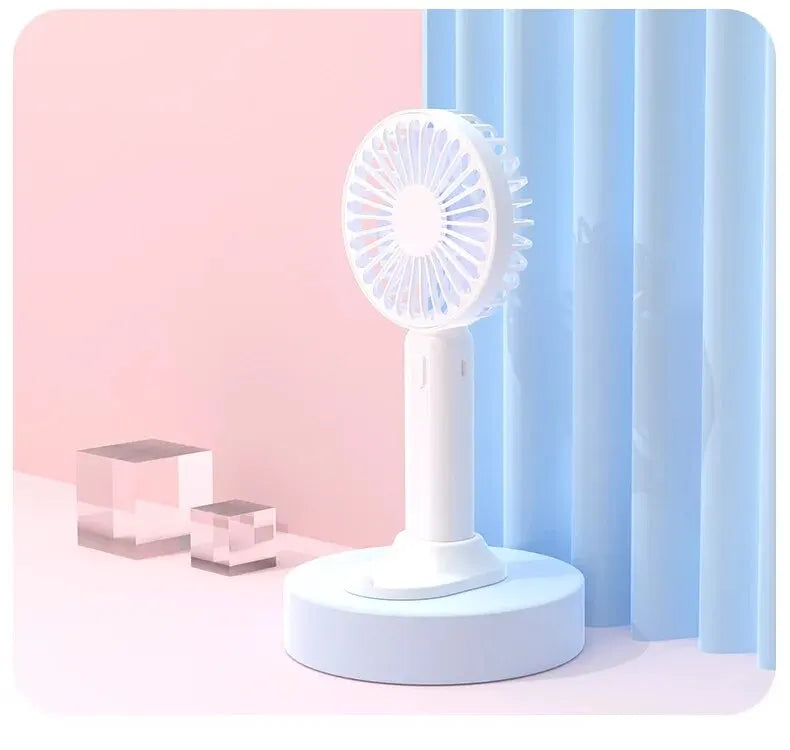 Portable Fan Office Desktop Multifunctional Folding Headed Small Electric Fan USB Mini Portable High Wind Pocket Fan