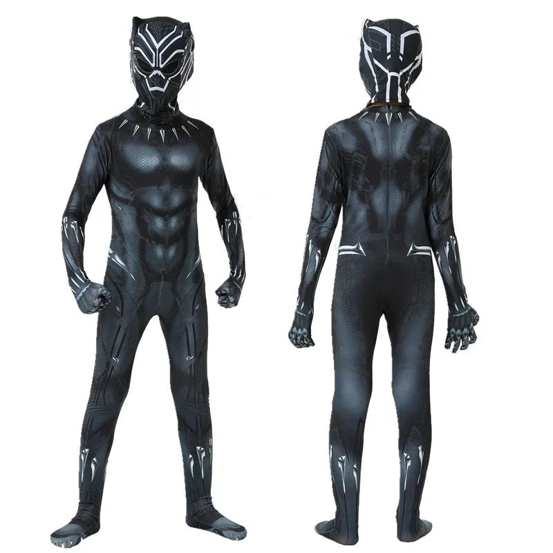 Anime Superhero Black Kids Panther Men Boys Adult Jumpsuits