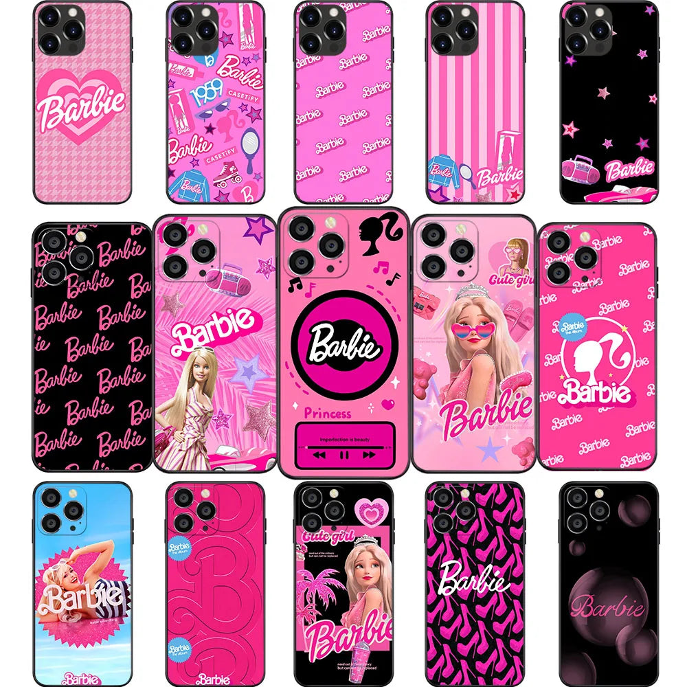 iPhone soft case Barbie Soft Case For iPhone 11 12 13 14 15 Pro Max Plus Mini