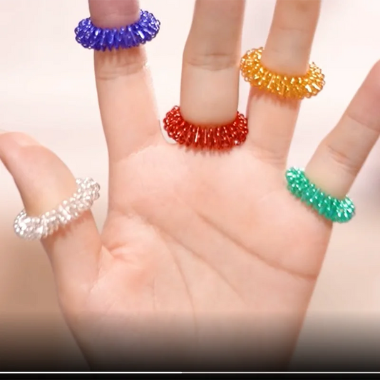 Finger Rings Acupressure Stress Relief Spiky Sensory Decompression Toys Relief Anxiety Relief Finger Toys