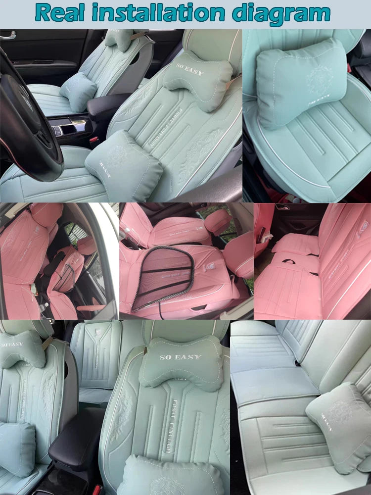 A Set of High Quality Universal Leather Car Seat Covers For Volvo S60L S90/XC60/XC90/V50/V60/XC40 /CX70 Accessories Protector