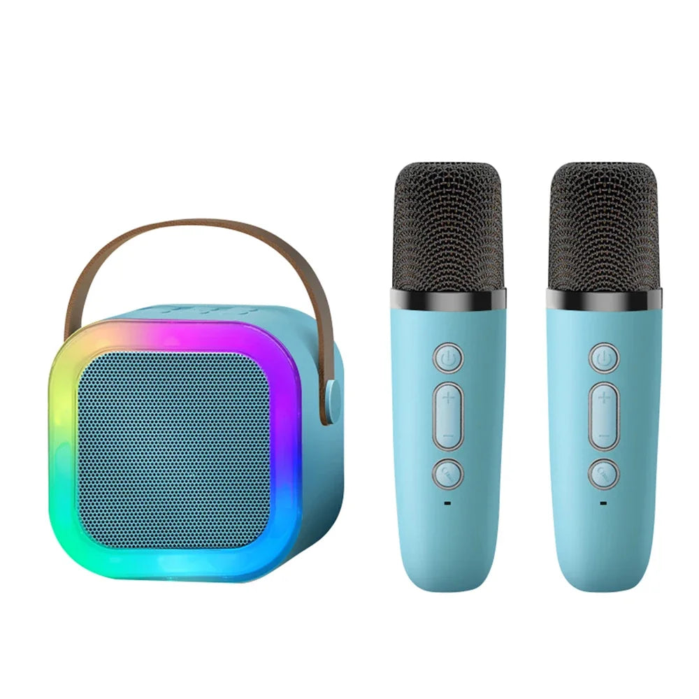 Bluetooth Wireless Portable Speaker Multi-function Karaoke with 1-2 Microphone Music Player Karaoke Machine For Kids Adults