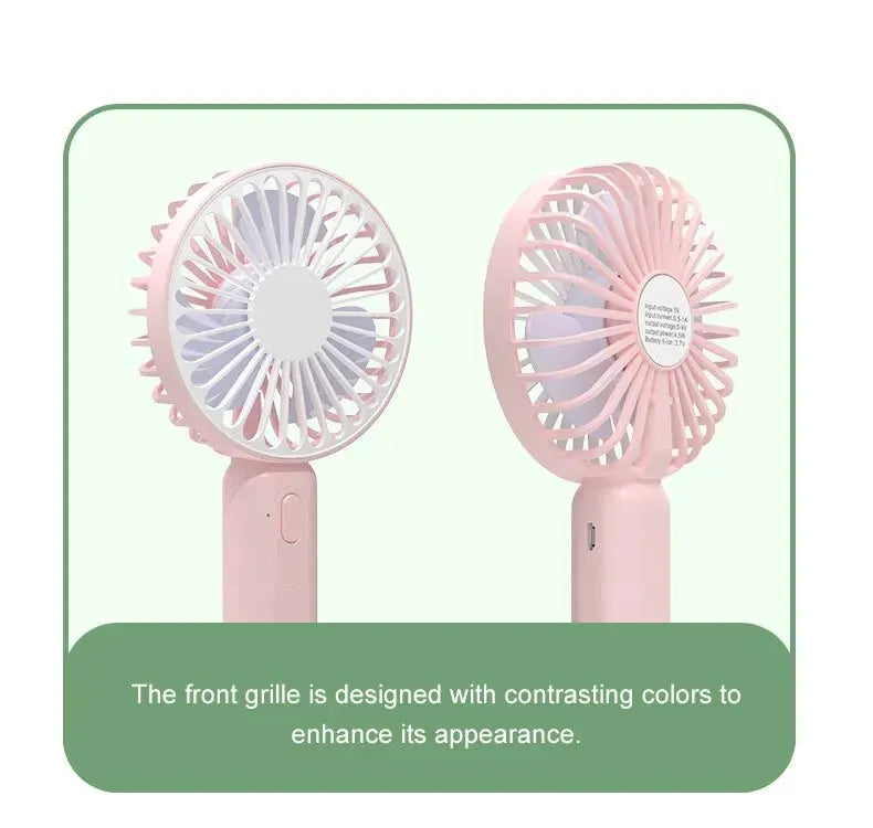 Portable Fan Office Desktop Multifunctional Folding Headed Small Electric Fan USB Mini Portable High Wind Pocket Fan