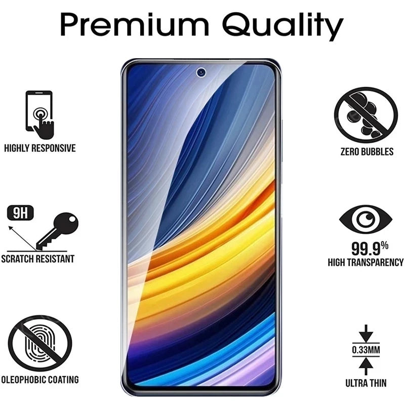 1-5Pc Protective Glass for Poco X3 Pro X3 NFC M5S M5 Film Screen Protector for Xiaomi Poco F3 F4 GT F2 Pro M3 M4 X4 Pro 5G Glass