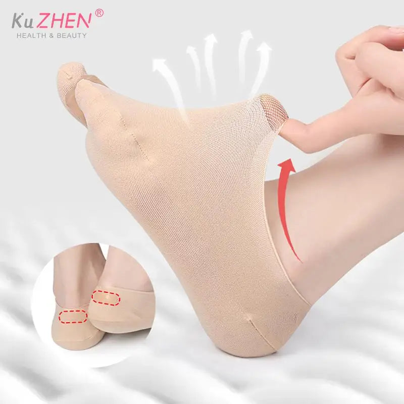 1Pair Toe Separator Sock Toe Separator Hallux Valgus Bunion Corrector Orthotics Feet Bone Thumb Adjuster Straightener Brace Foot