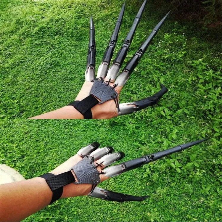 Halloween Articulated Fingers Scarry Fake Fingers Skeleton Hands Realistic Horror Ghost Claw Props Cosplay Gear Finger Glove